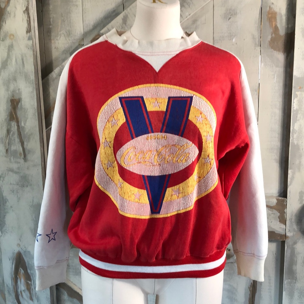 Vintage Coca Cola varsity football sweatshirt 70’s large
